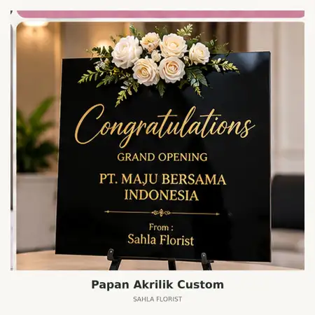 Papan Bunga Akrilik Wonogiri